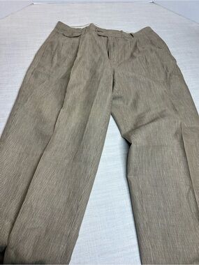 Men's Beige Pinstripe Dress Pants 36 Like New